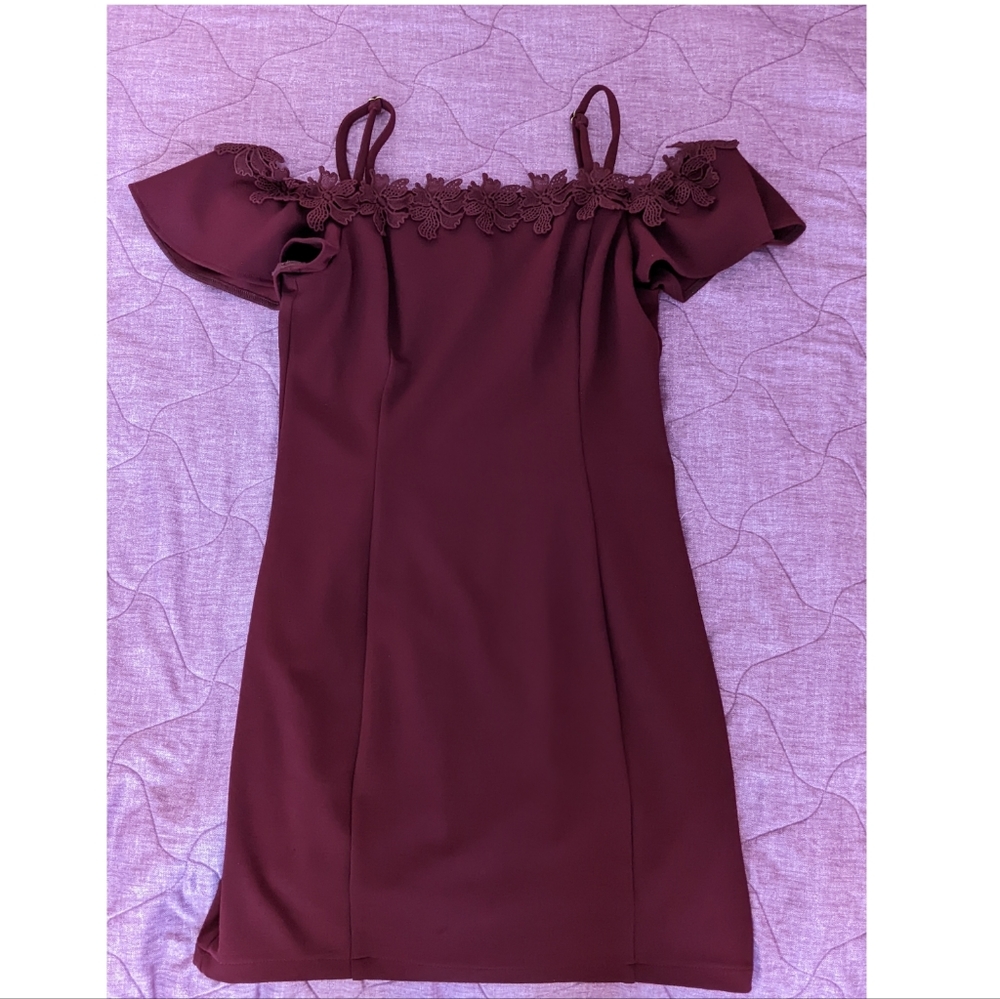 Burgundy Short Dress